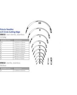 Fistula 1/2 Circle Cutting Edge Size 4, 2/pk, 25 pk/bx