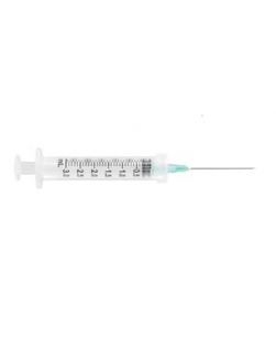 Safety Syringe, Detachable Needle, 3mL, 21G x 1 ½, 100/bx