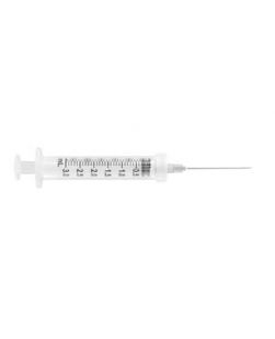 Safety Syringe, Detachable Needle, 3mL, 22G x 1 ½, 100/bx