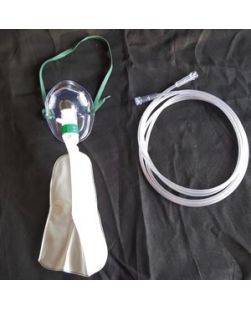Oxygen Mask Total Non-Rebreather wbag Pediatric Elongated 7 Star Tubing 50cs 40 csplt Rx - A Valid M