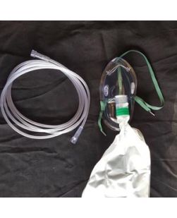 Oxygen Mask Partial Non-Rebreather wbag Adult Elongated 7 Star Tubing 50cs 40 csplt Rx - A Valid Med