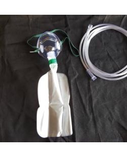 Oxygen Mask Total Non-Rebreather wbag Pediatric Standard 7 Star Tubing 50cs 40 csplt