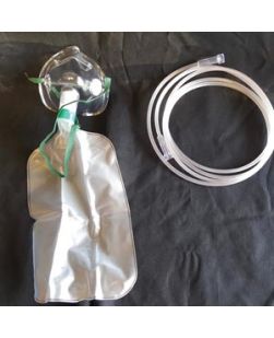 Oxygen Mask Partial Non-Rebreather wbag Adult Standard 7 Star Tubing 50cs Rx - A Valid Medical Devic