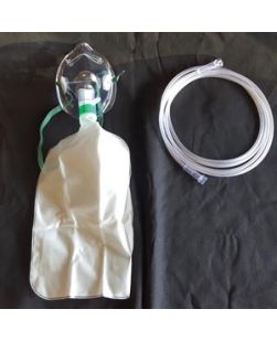 Oxygen Mask Total Non-Rebreather wbag Adult Standard 7 Star Tubing 50cs