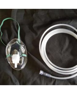 Oxygen Mask Simple Medium Concentration Pediatric Elongated 7 Star Tubing 50cs 40 csplt