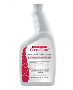 Opti-Cide3 Disinfectant, Pour Bottle with Flip Cap, 24 oz, 12/cs (60 cs/plt) (LTD QTY Hazmat Item) (Cannot Ship Air)