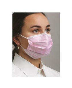 Pleated Dual Fit Earloop Face Mask, ASTM Level 1, White, 50/bx, 10 bx/cs