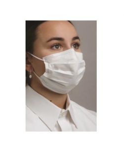 Pleated Dual Fit Earloop Face Mask w/Shield, ASTM Level 3, Blue, 25/bx, 4 bx/cs