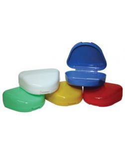 Retainer Box, 3 x 2.5 x 1 Deep, 4 Assorted Colors (Blue, White, Red, Yellow), 12/bg