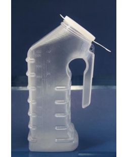 Male Urinal, with Lid, Translucent, 48/cs (20 cs/plt)