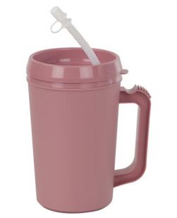 Lid for Insulated Mug w/ Straw, 22 oz, Grey, 24/cs