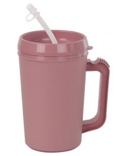 Insulated Mug, with Straw, 34 oz, Rose, 24/cs (20 cs/plt)