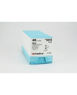 Suture, 4/0, Silk, Black, 18, P-3, 12/bx