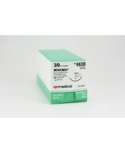 Suture, 3/0, Nylon, Black, 18, FS-1, 12/bx