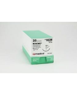 Suture, 3/0, Nylon, Blue, 30, FS-1, 12/bx