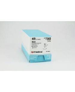 Suture, 4/0, Silk, Black, 18, C-3, 12/bx