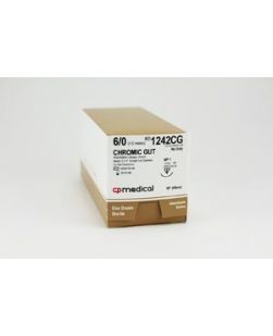 Suture, 6/0, Chromic Gut, Beige, 18, P-1, 12/bx