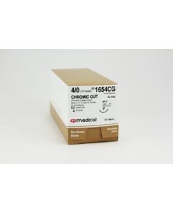 Suture, 4/0, Chromic Gut, Beige, 18, P-3, 12/bx