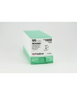 Suture, 6/0, Nylon, Black, 18, PS-2, 12/bx