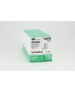 Suture, 4/0, Nylon, Black, 18, PS-2, 12/bx