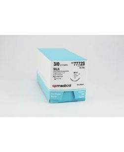 Suture, 3/0, Silk, Black, 18, FS-2, 12/bx