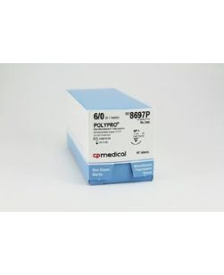 Suture, 6/0, Polypropylene, Blue, Mono, 18, P-1, 12/bx