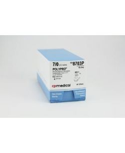 Suture, 7/0, Polypropylene, Blue, Mono, 30, BV-1, 12/bx
