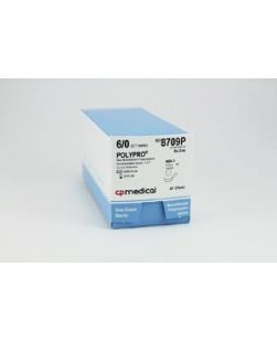 Suture, 6/0, Polypropylene, Blue, Mono, 30, BV-1, 12/bx