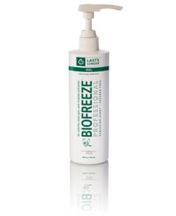 Biofreeze® Professional, 16 oz Gel Pump, Green, 24/cs (Cannot be sold to retail outlets and/ or Amazon) (091787) (Item is considered HAZMAT and cannot ship via Air or to AK, GU, HI, PR, VI)