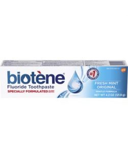Biotène Toothpaste, Fresh Mint Original, Gentle Formula, 4.3 oz. tube, 6/pkg, 2 pkg/cs (12 tubes total)  (Available for sale in US only) GSK# 10050A (Products cannot be sold on Amazon.com or any other third Party sites.)