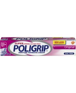 Super Poligrip® Original Denture Adhesive Cream, 2.4 oz. tube, 6/pkg, 4 pkg/cs (24 tubes total) (Available for sale in US only) GSK# 05455 (Products cannot be sold on Amazon.com or any other third Party sites.)