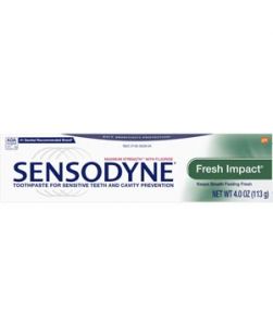 Sensodyne® Fresh Impact Toothpaste, 4 oz. tube, 12/cs  (Available for sale in US only) GSK# 08356G (Products cannot be sold on Amazon.com or any other third Party sites.)