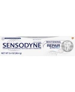 Sensodyne® Repair & Protect Whitening Toothpaste, 3.4 oz. tube, 6/pkg, 2 pkg/cs (12 tubes total) (Available for sale in US only) GSK# 84060 (Products cannot be sold on Amazon.com or any other third Party sites.)
