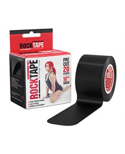 Pre-Cut Kinesiology Tape, 2 x 10 Pre-Cut Strips, Black, Latex Free, 20 strips/roll, 6 rolls/bx (42 bx/plt) (Products cannot be sold on Amazon.com or any other 3rd party platform)
