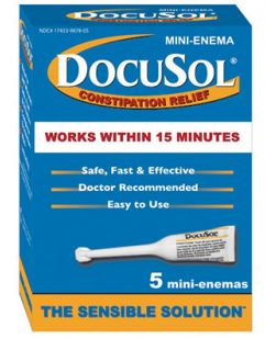 DocuSol 5ml Mini-Enema, 283 mg, Docusate Sodium, 5ct/bx, 24bx/cs (US ONLY)