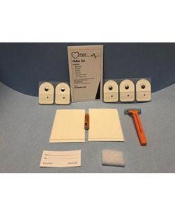 Holter Kit, Includes: (5) Lead-Lok Electrodes, (1) Prep Razor, (2) Tape Cards, (1) All Purpose Scrub Pad, (2) Alcohol Prep Pads, (1) AAA Alkaline Batteries, (1) ID Card, 20 kits/cs (Drop Ship Only)