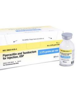 Piperacillin & Tazobactam for Injection, USP (3.375 grams), 30mL, 10/ctn (Rx) (US Only, Excluding IN, ND and WY) (Separate PO Required)