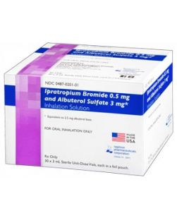 Ipratropium Bromide, 0.5mg/Albuterol Sulfate, 3mg, Inhalation Solution, 3mL, 30/ctn (Rx) (US Only, Excluding IN, ND and WY) (Separate PO Required)
