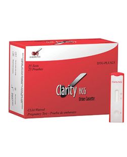 Clarity HCG Test Cassettes, CLIA Waived, 25/bx