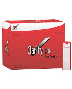 Clairty HCG Urine Test Cassette, CLIA Waived, 50/bx