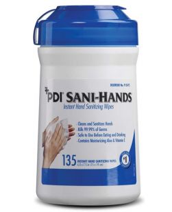 Instant Hand Sanitizing Wipe, Medium, 6 x 7½, 135/can, 12 can/cs (40 cs/plt) (026575) (US Only)